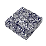 Blue Maori Polynesian Tribal Print Outdoor Seat Cushion Cover