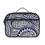 Blue Maori Polynesian Tribal Print Portable Lunch Bag