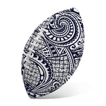 Blue Maori Polynesian Tribal Print Rugby Ball