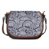 Blue Maori Polynesian Tribal Print Saddle Bag