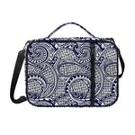 Blue Maori Polynesian Tribal Print Shoulder Strap Bible Bag