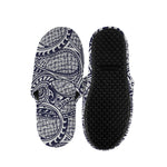 Blue Maori Polynesian Tribal Print Slippers