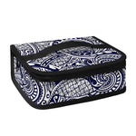 Blue Maori Polynesian Tribal Print Small Lunch Bag