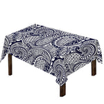 Blue Maori Polynesian Tribal Print Tablecloth