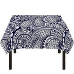 Blue Maori Polynesian Tribal Print Tablecloth