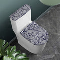 Blue Maori Polynesian Tribal Print Toilet Lid And Tank Cover Set