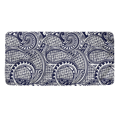 Blue Maori Polynesian Tribal Print Towel