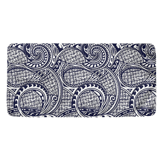 Blue Maori Polynesian Tribal Print Towel
