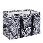 Blue Maori Polynesian Tribal Print Utility Tote Bag