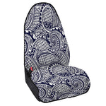 Blue Maori Polynesian Tribal Print Waterproof Car Seat Cover