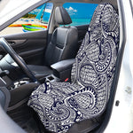 Blue Maori Polynesian Tribal Print Waterproof Car Seat Cover