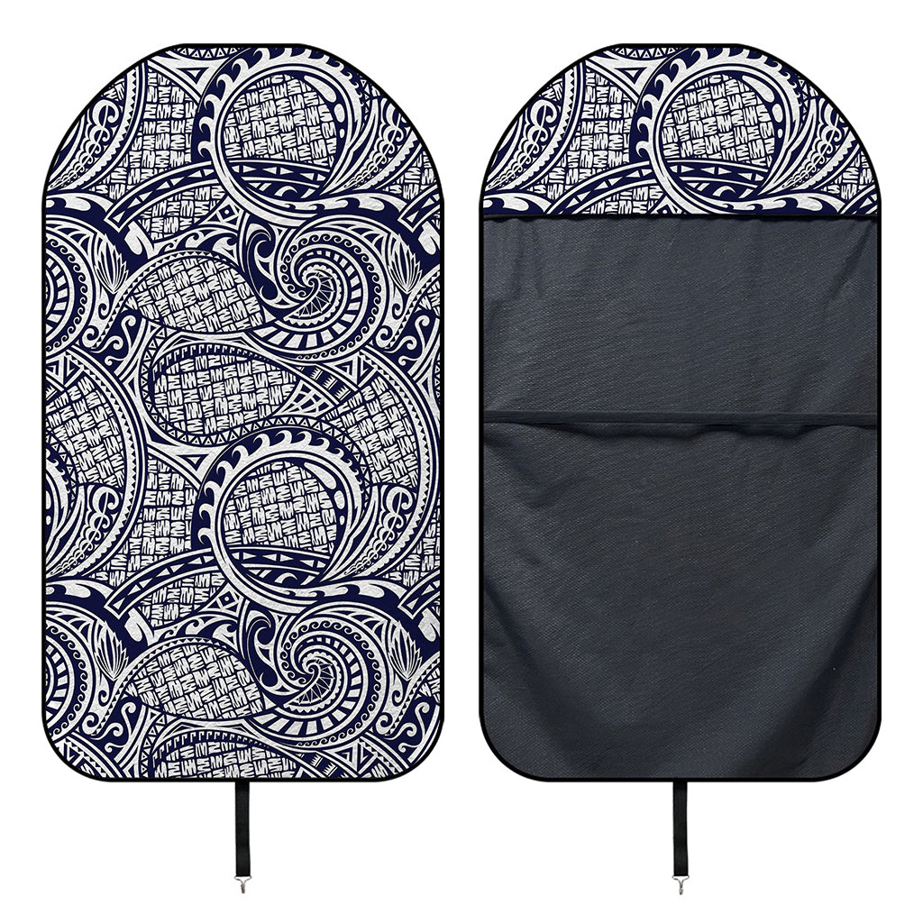 Blue Maori Polynesian Tribal Print Waterproof Car Seat Cover