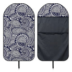 Blue Maori Polynesian Tribal Print Waterproof Car Seat Cover