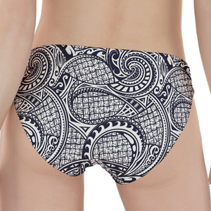 Blue Maori Polynesian Tribal Print Women's Panties