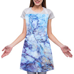 Blue Marble Print Adjustable Apron