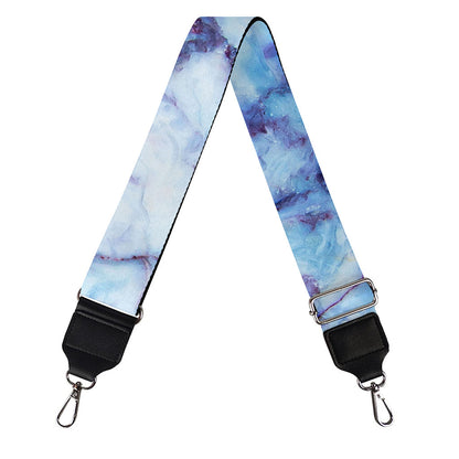 Blue Marble Print Bag Strap