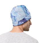 Blue Marble Print Beanie