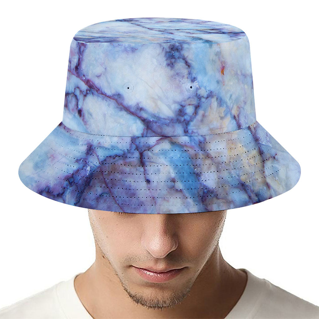 Blue Marble Print Bucket Hat