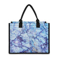 Blue Marble Print Canvas Tote Bag