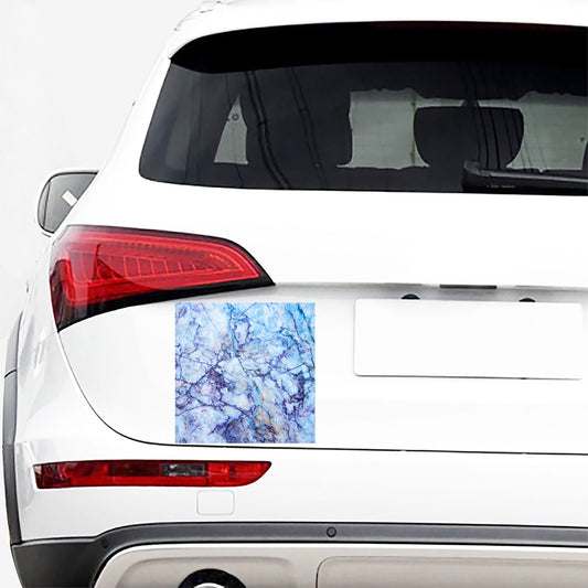 Blue Marble Print Car Sticker