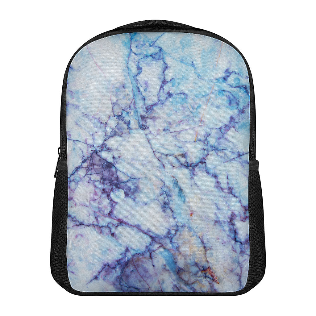 Blue Marble Print Casual Backpack