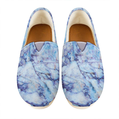 Blue Marble Print Casual Shoes