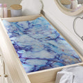 Blue Marble Print Changing Pad Cover