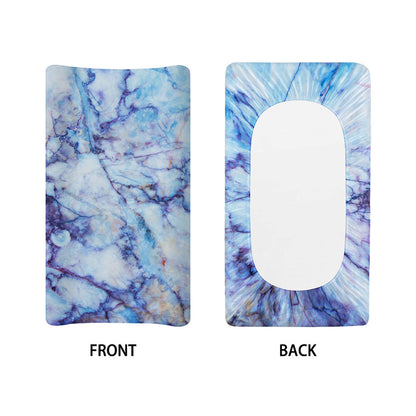 Blue Marble Print Changing Pad Cover