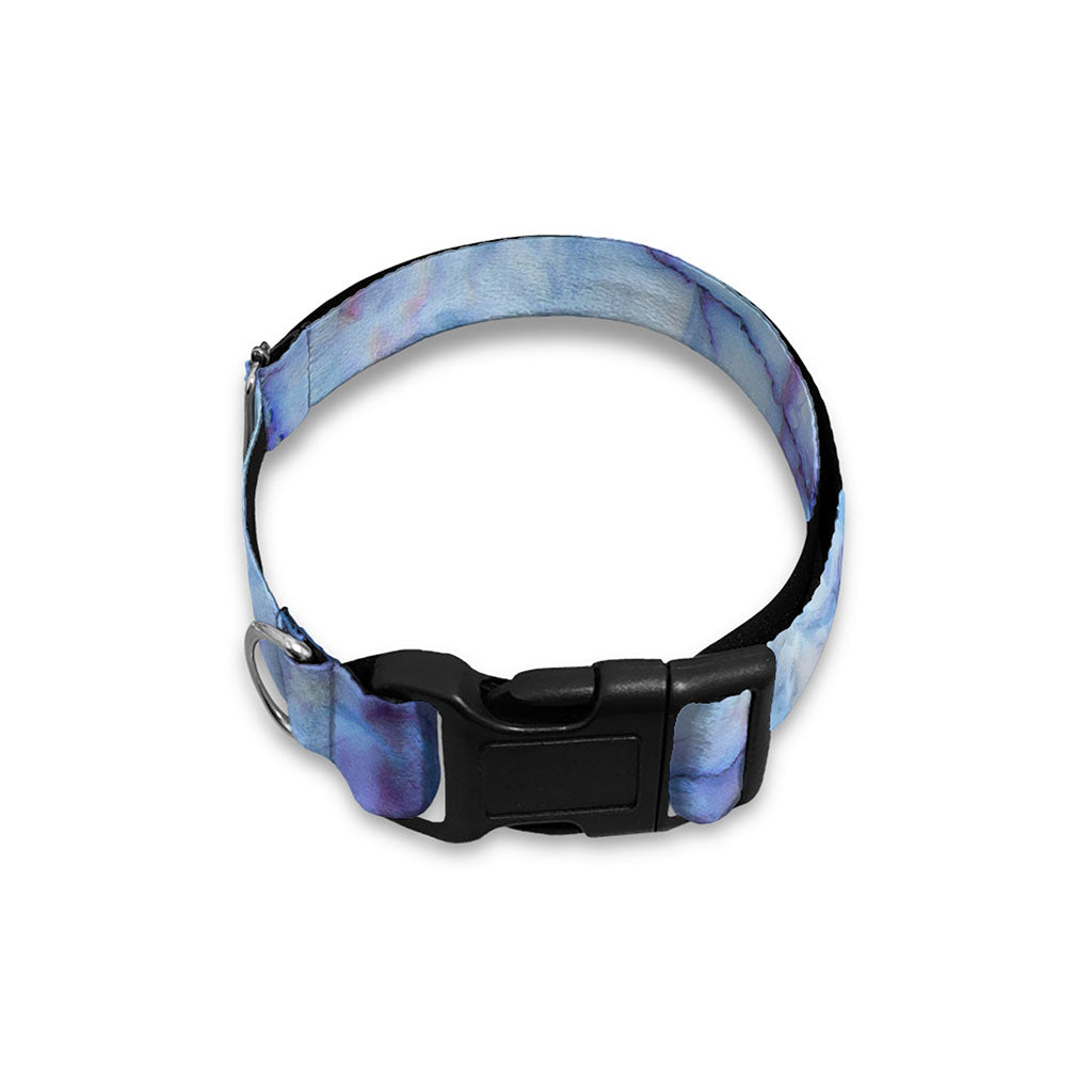 Blue Marble Print Dog Collar