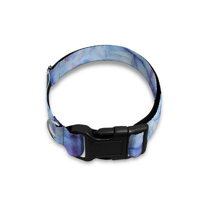 Blue Marble Print Dog Collar