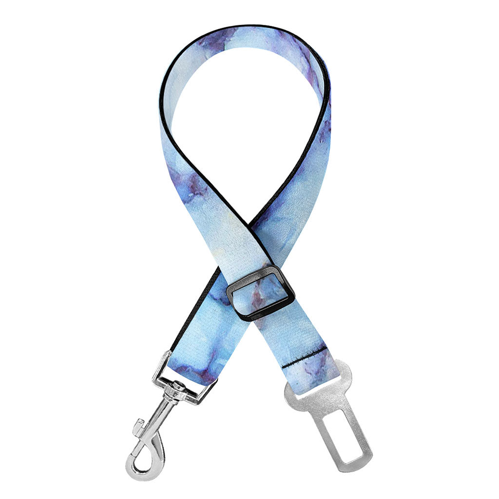 Blue Marble Print Dog Seat Belt