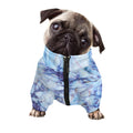 Blue Marble Print Dog Zip Up Jacket