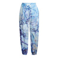 Blue Marble Print Fleece Lined Knit Pants