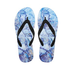 Blue Marble Print Flip Flops