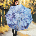 Blue Marble Print Foldable Umbrella