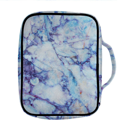 Blue Marble Print Front Pocket Bible Bag