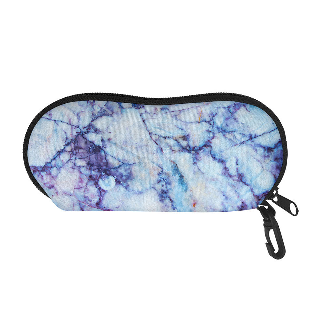 Blue Marble Print Glasses Case