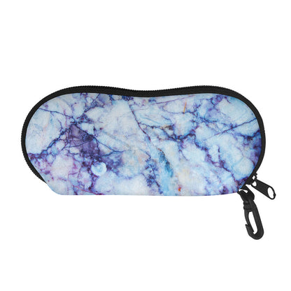 Blue Marble Print Glasses Case