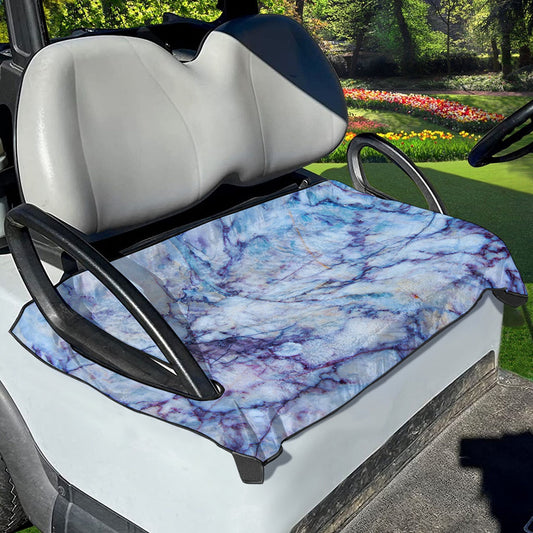Blue Marble Print Golf Cart Seat Cover