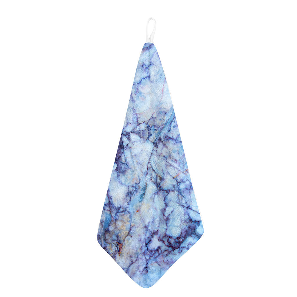 Blue Marble Print Hand Towel