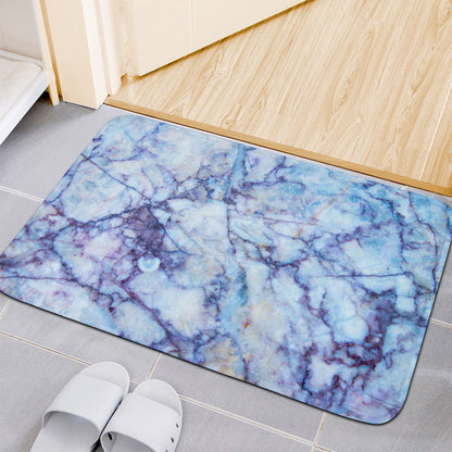 Blue Marble Print Indoor Door Mat
