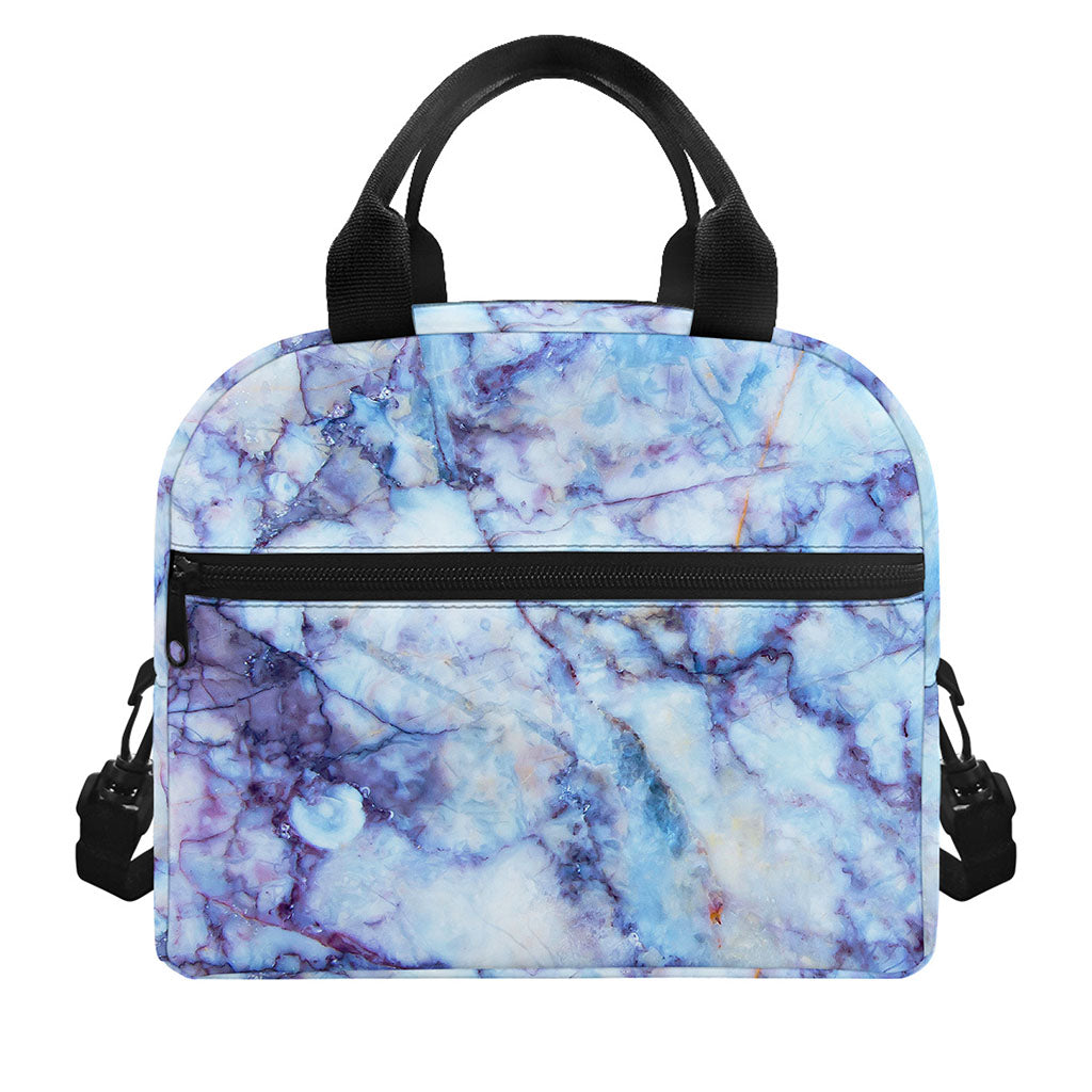 Blue Marble Print Insulated Lunch Bag