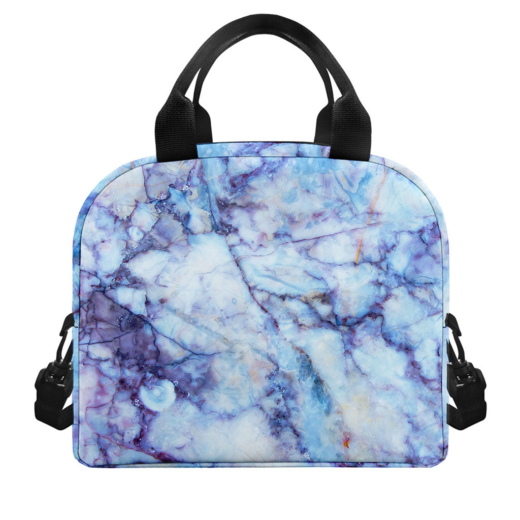 Blue Marble Print Insulated Lunch Bag