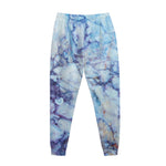 Blue Marble Print Jogger Pants