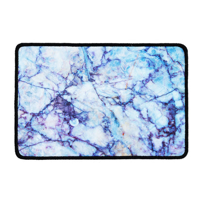 Blue Marble Print Kitchen Mat