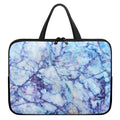Blue Marble Print Laptop Sleeve With Handle