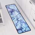 Blue Marble Print Long Kitchen Mat
