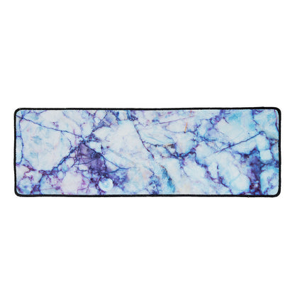 Blue Marble Print Long Kitchen Mat