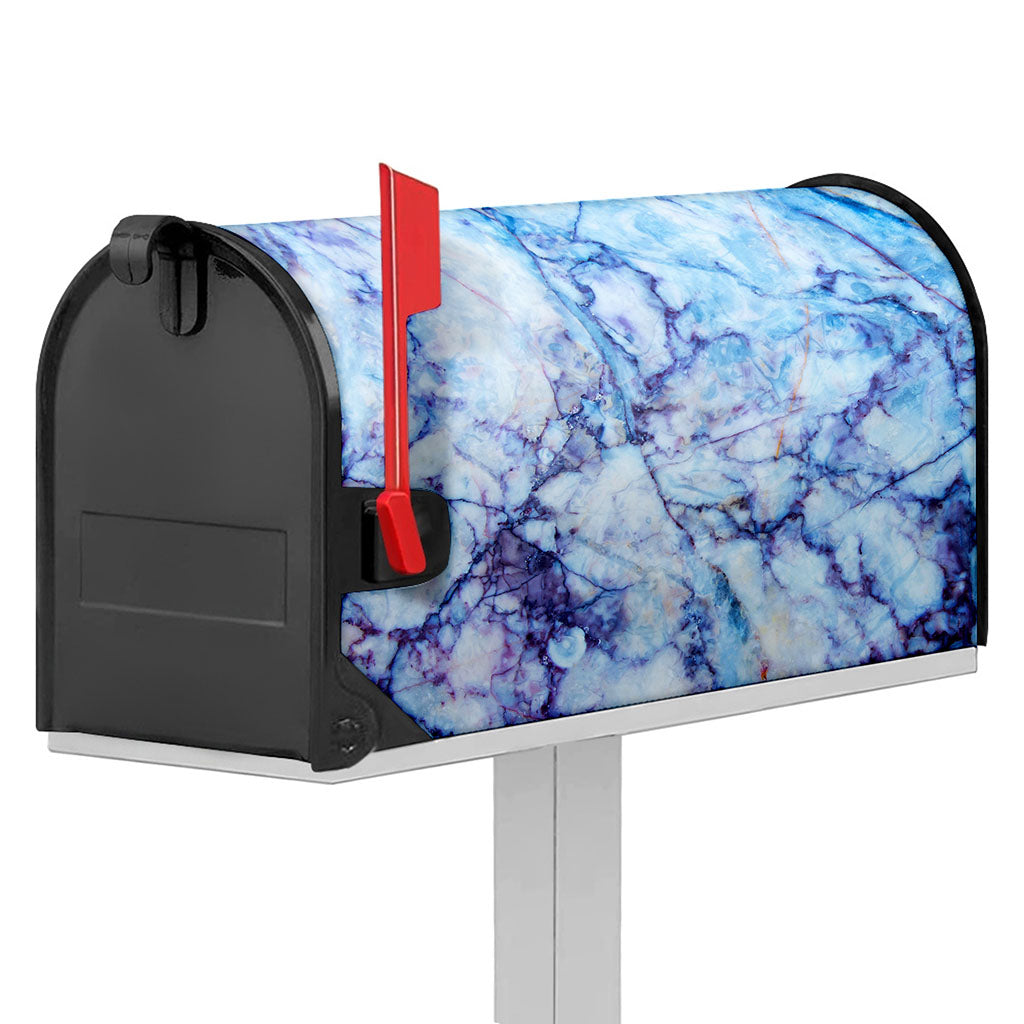 Blue Marble Print Mailbox Cover