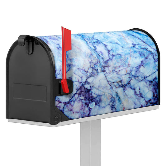 Blue Marble Print Mailbox Cover